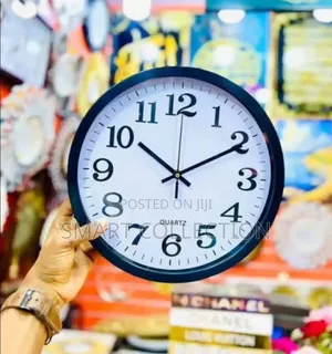 Black Wall Clock Silent Non Ticking 10 Inch Quality Quartz Battery