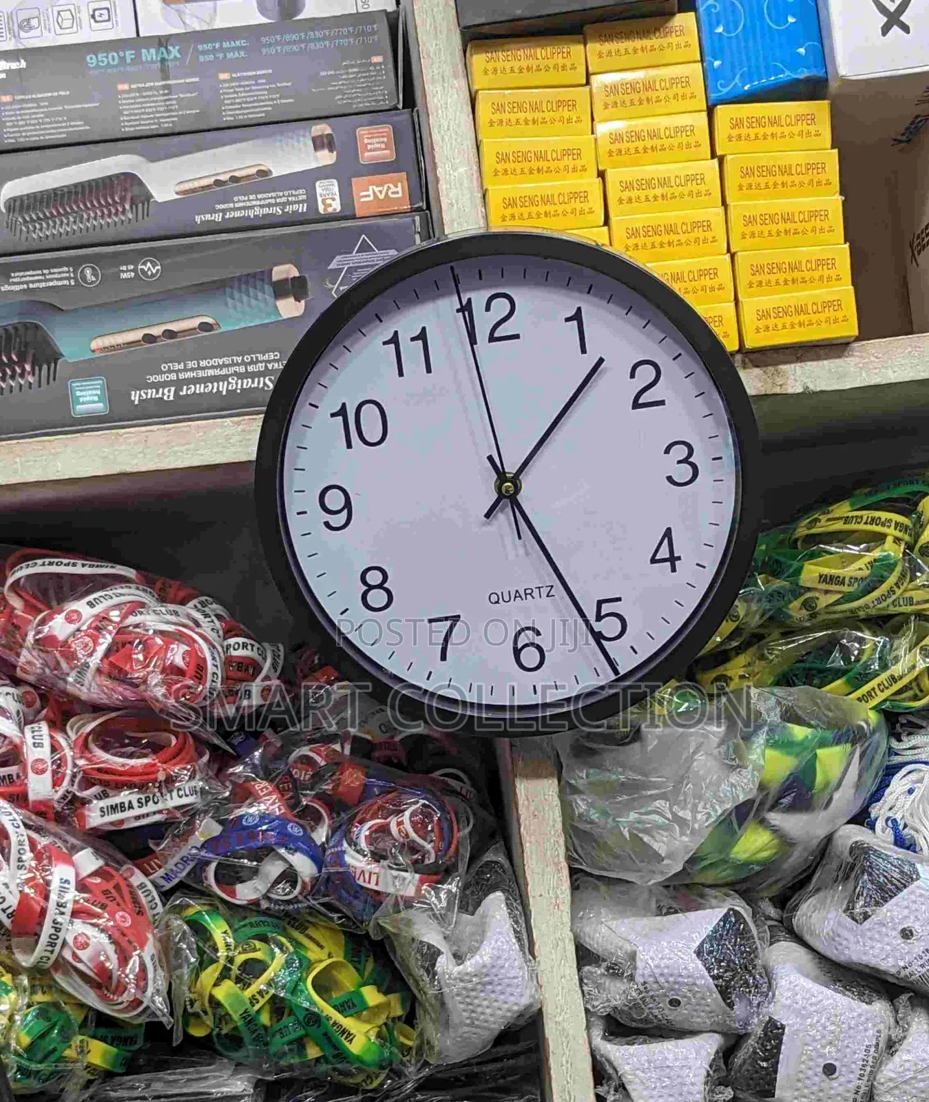 Black Wall Clock Silent Non Ticking 10 Inch Quality Quartz Battery
