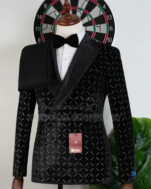 Premium Araf Double-Breasted Groom Suit