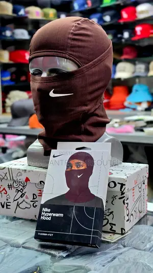 Nike Pro Hypewarm Hood Feature White Branding Ski- Mask