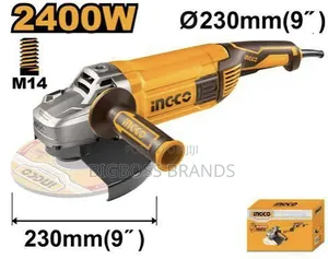 Ingco 2400w Angle Grinder Ag24008, Designed for Heavy-Duty Task
