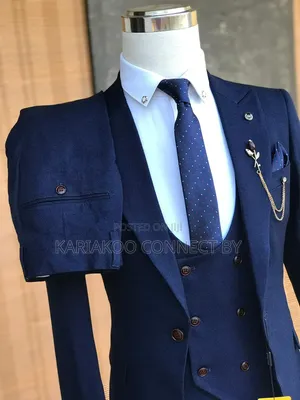 Suti Kali Ya Vipande Vitatu (3-Piece Navy Blue)