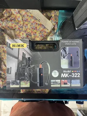 Himk Portable Car Tire Inflator Air Pump With Pressure Gauge