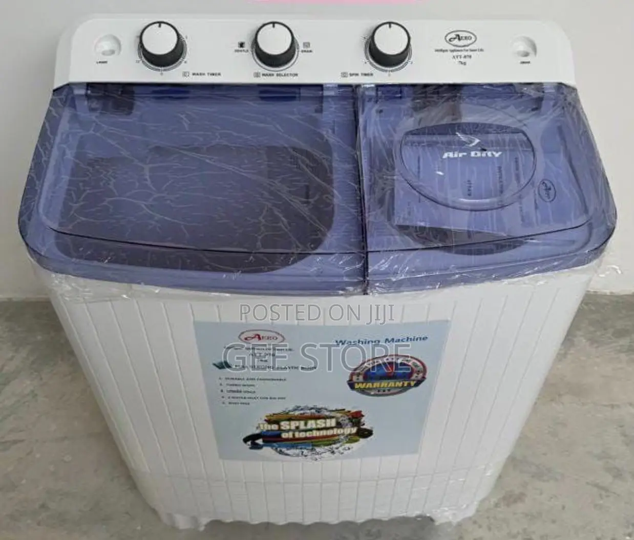Aero Automatic Twin Tub Washing Machine Att-070 7kg