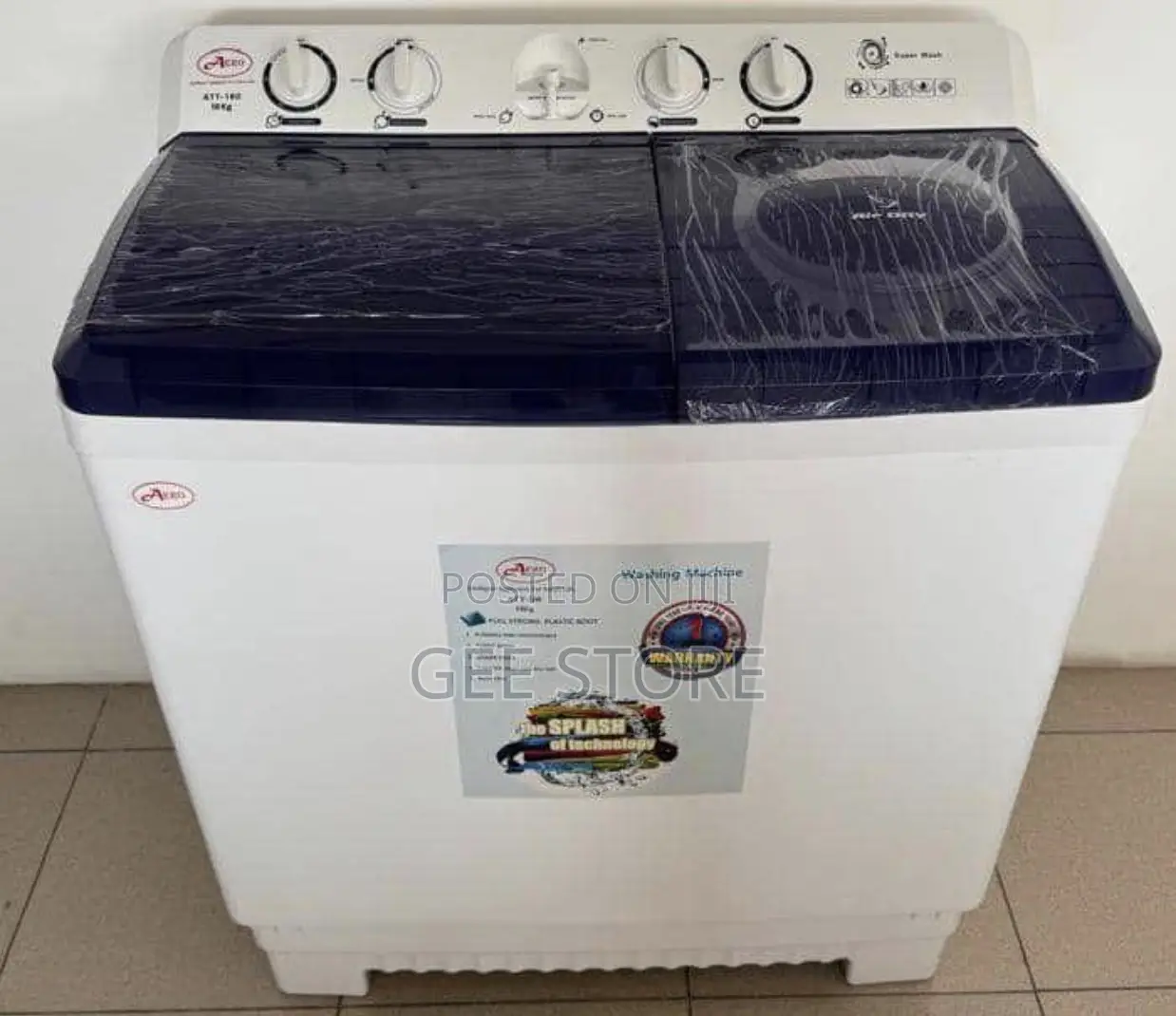 Aero Semi Automatic Twin Tub Washing Machine Att-180 Kg18
