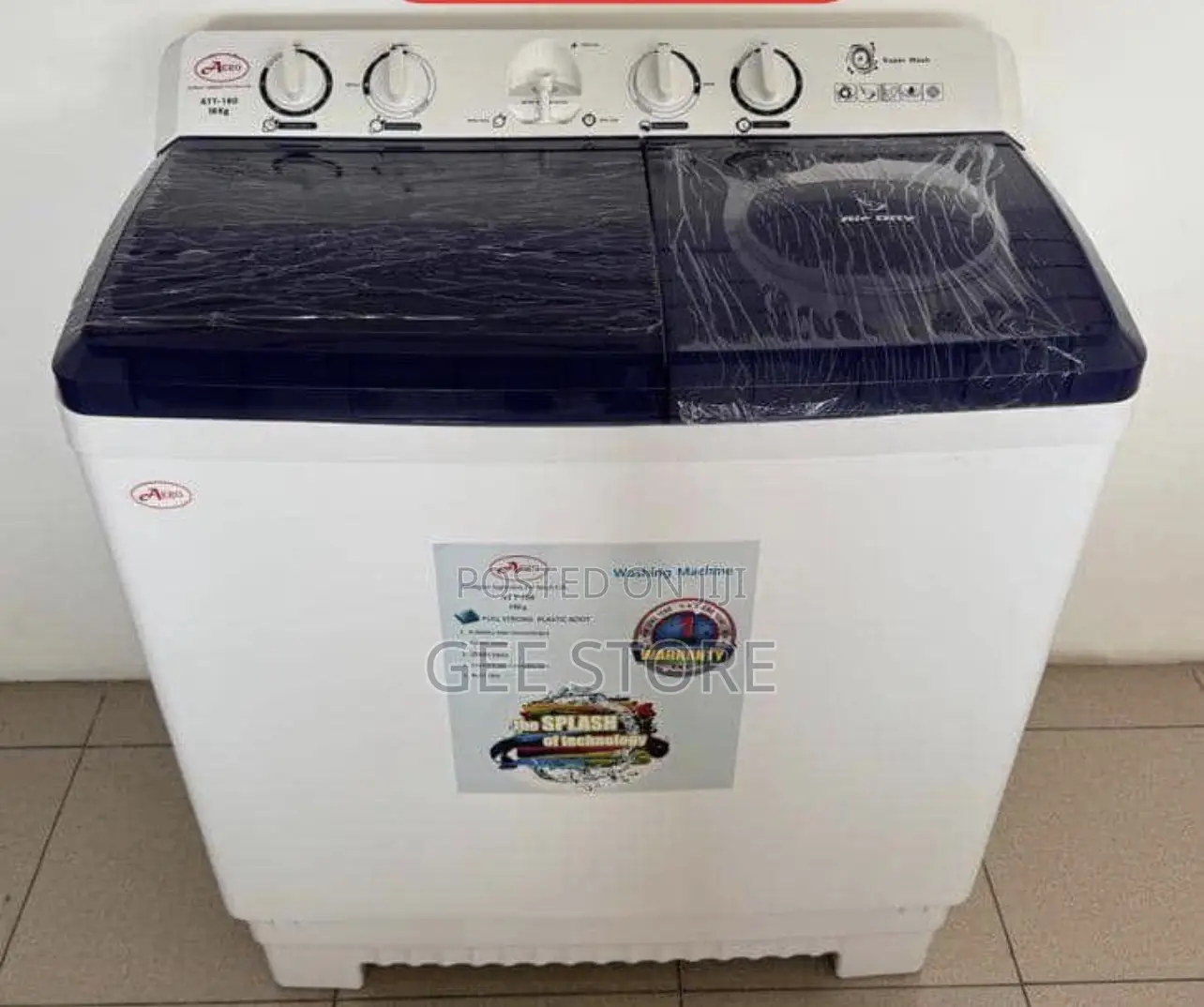 Aero Semi Automatic Twin Tub Washing Machine Att-180 Kg18