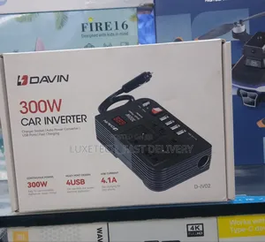 Davin 300W Car Power Inverter With 4 USB Ports and LED Voltage Display