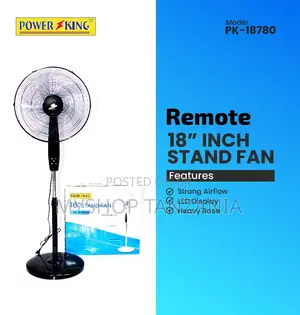 Power King Standing Fan Size18 Ya Remote