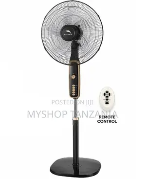 Dolphin Stand Fan 18 Inch With Remote Control Black