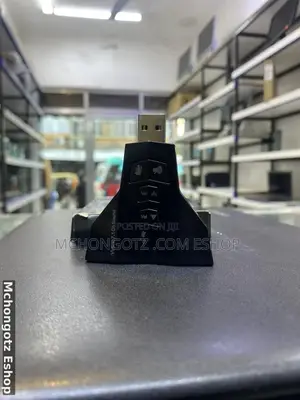 Usb Sound Adapter Virtual 7.1 (Dual Headset Microphone Ports, Black)