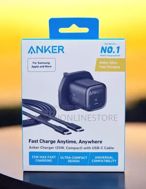 Anker B2656 25w Wall Charger + Free Cable