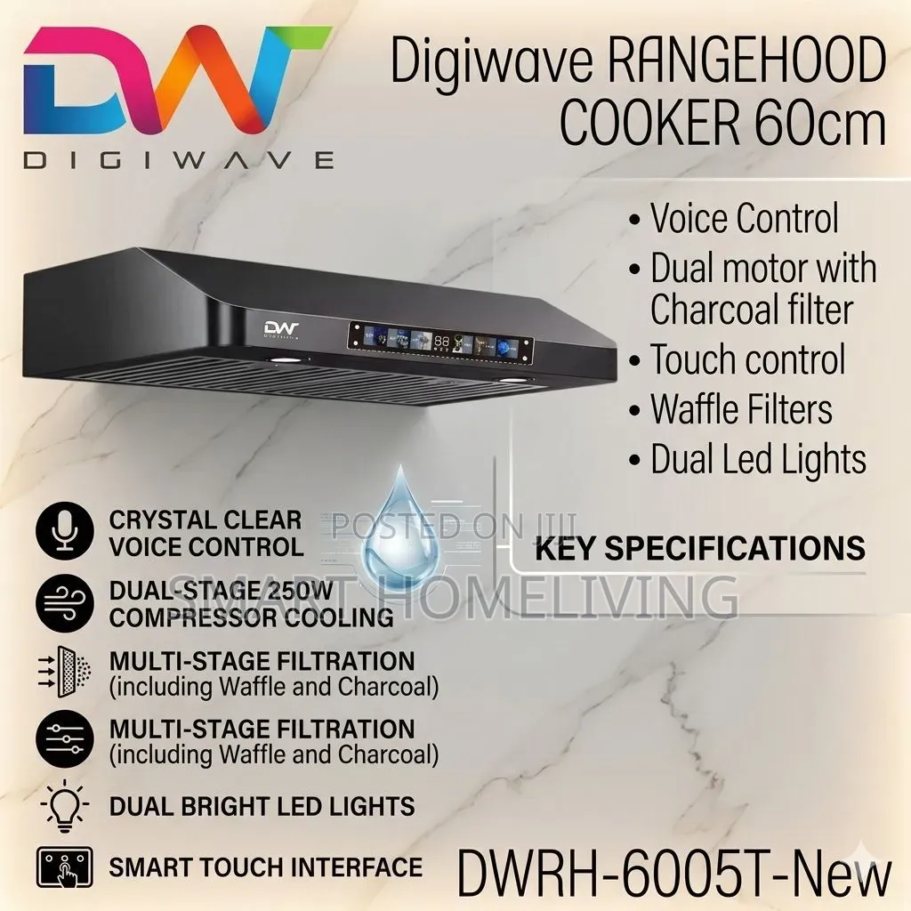 Digiwave 60cm Rangehood Cooker (Model: DWRH-6005t-New