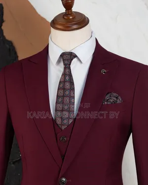 Premium Burgundy 3-Piece Suit