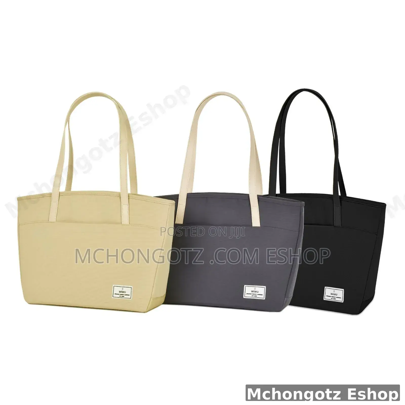 Wiwu Ora Tote Lady Laptop Handbag Multiple Pockets Gray 14 16 Inch