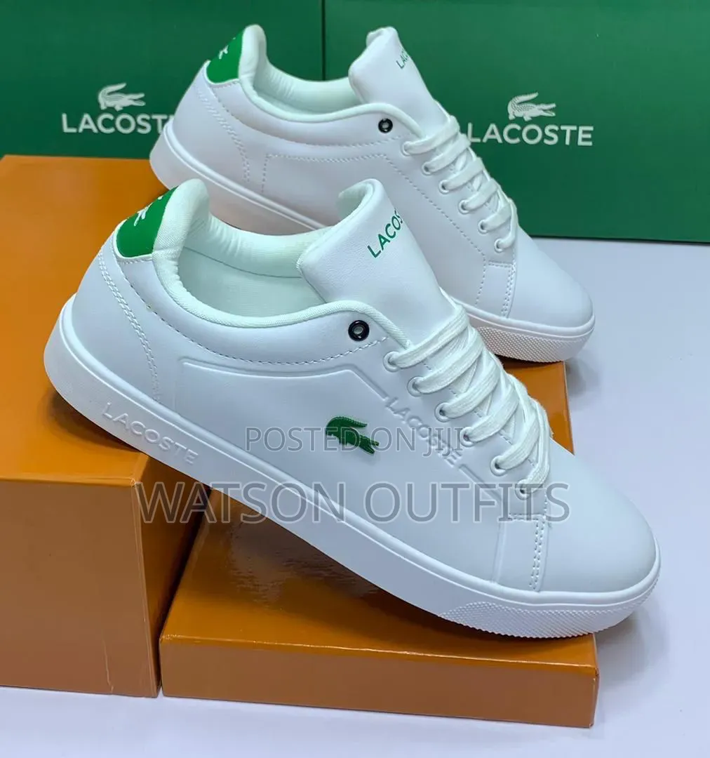 4 Colours Lacoste Brand Leather Materials Men's Quality Shoes