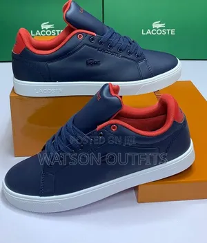 4 Colours Lacoste Brand Leather Materials Men's Quality Shoes