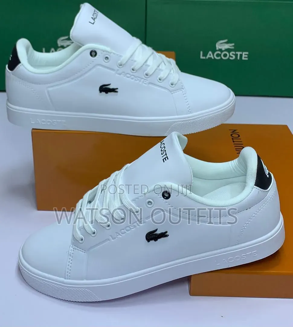 4 Colours Lacoste Brand Leather Materials Men's Quality Shoes
