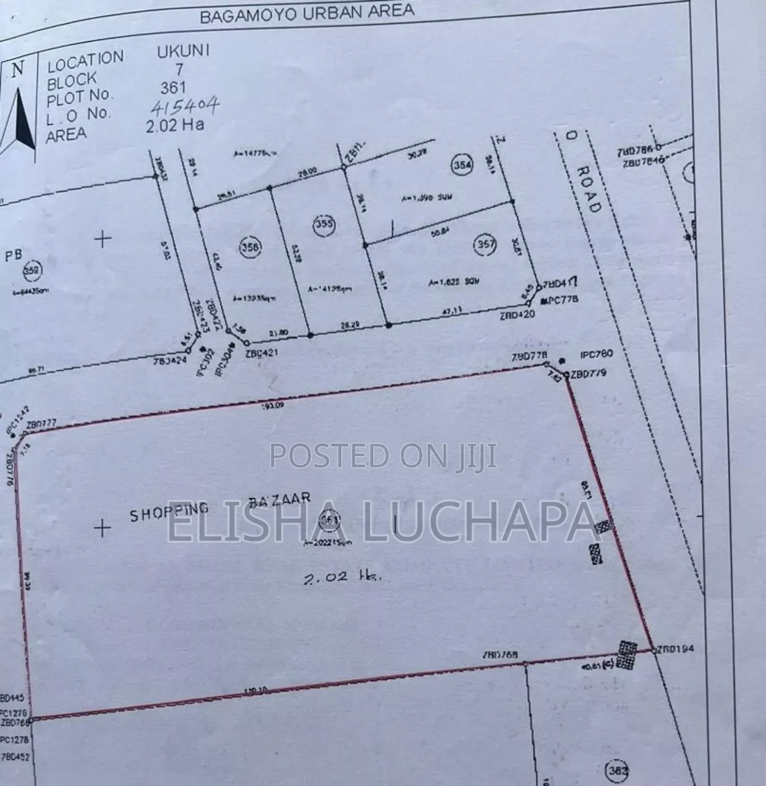5 Acres Shopping Bazaar for Sale at Bagamoyo