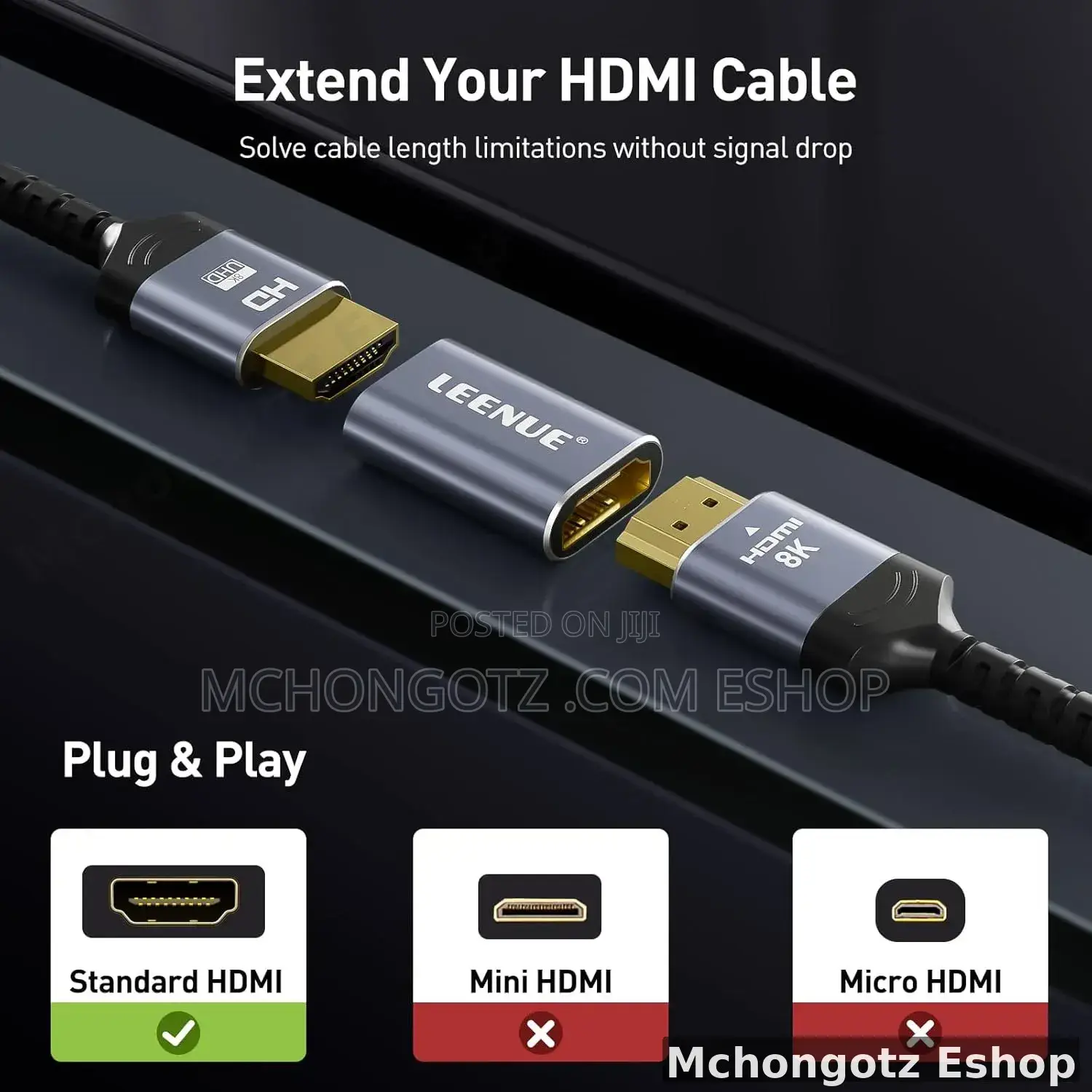 Hdmi Extender Female to Female Connector
