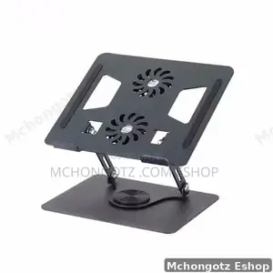 Aluminum Laptop Stand Yl 906 With 360 Rotation Cooling Fan
