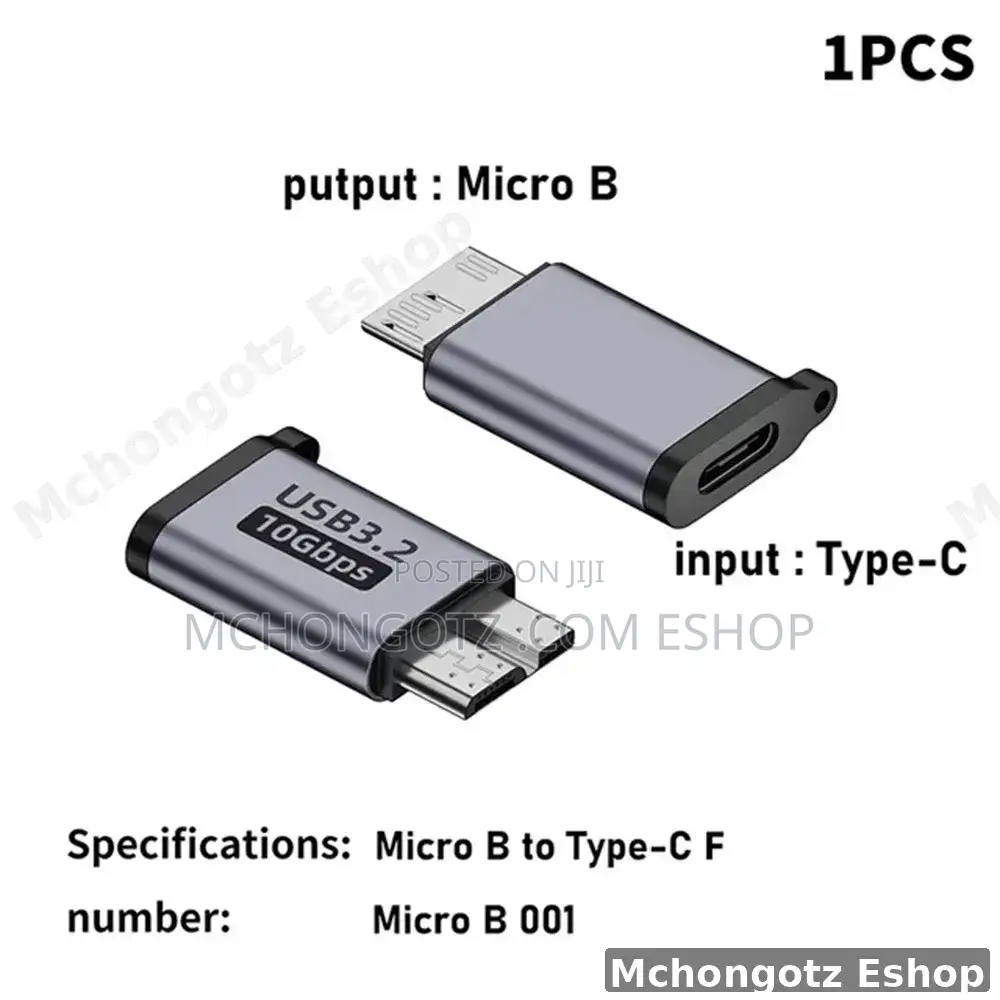 Micro B to Usb C | Type C Female Adapter Usb 3.0 for External