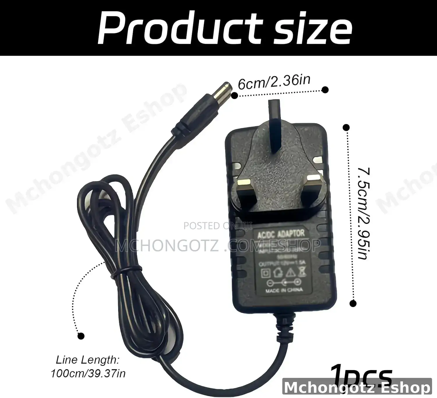 12v 2a Universal Power Adapter (5.5mm X 2.1mm Dc Plug)