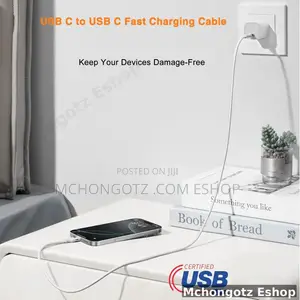 Usb C | Type C to Type C Cable 2m 240w White Braided Fast Charging