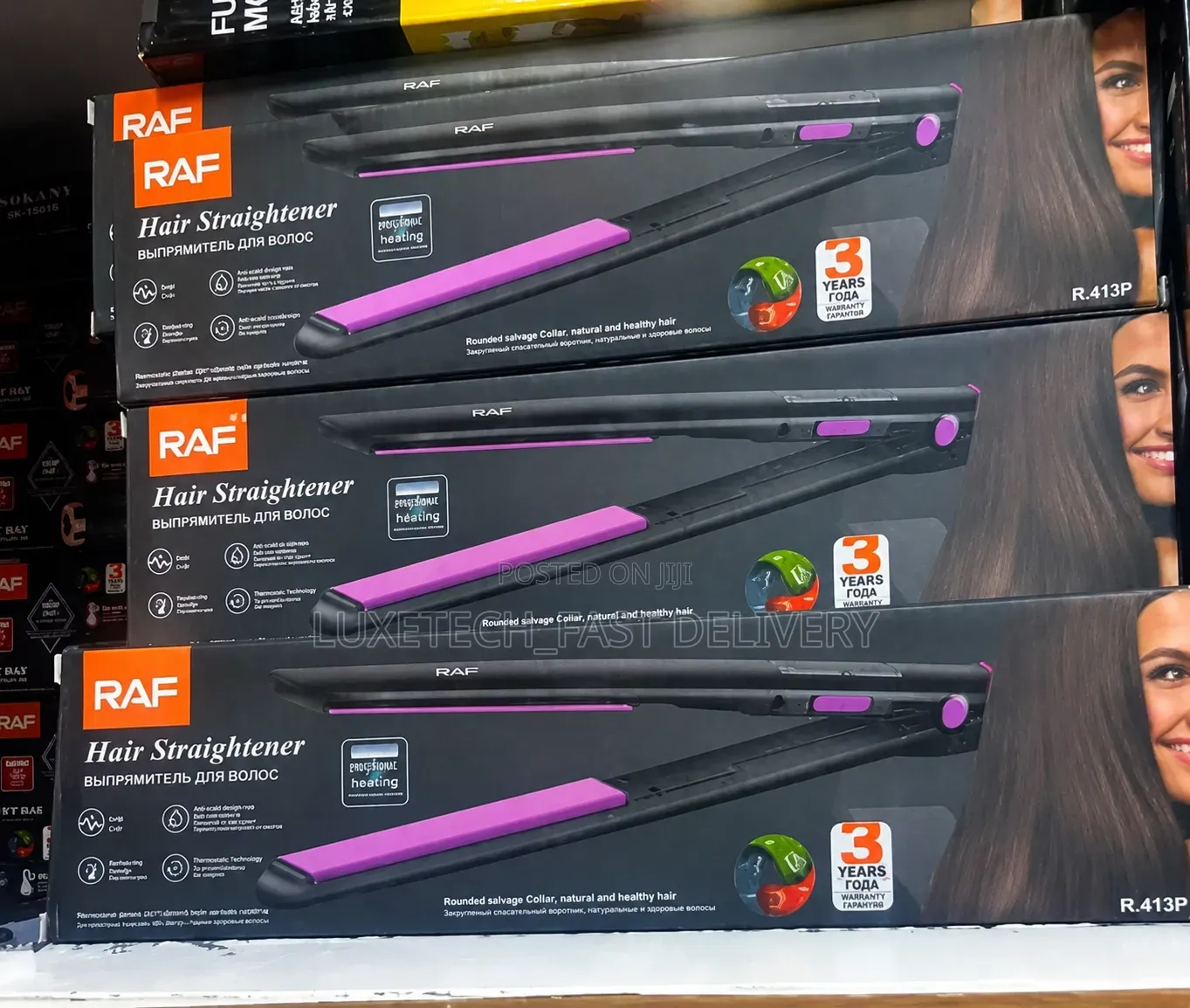 Raf R.413p Hair Straightener With Ceramic Plates