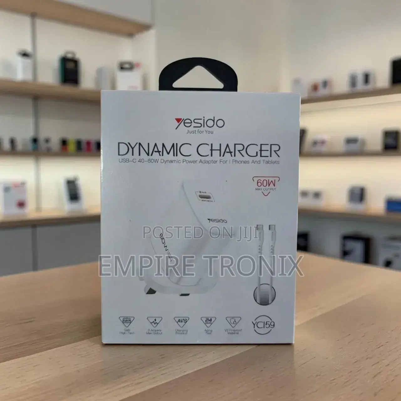 Yesido Yc159 60w Usb-C Wall Charger, Pd PPS Fast Charging