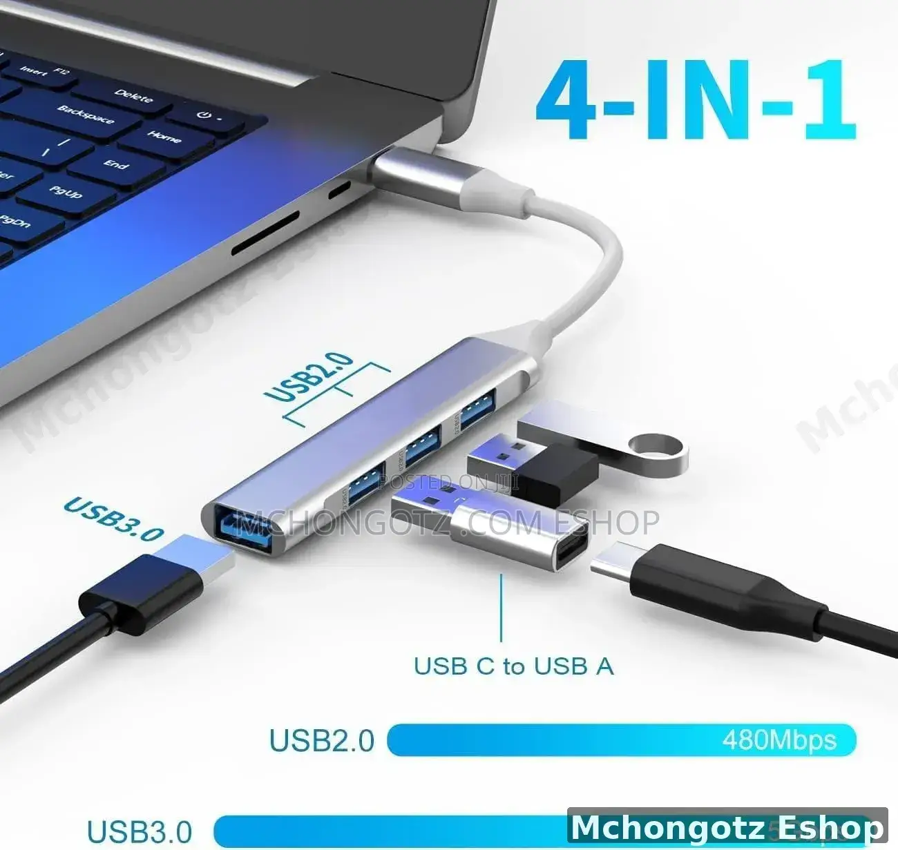 Type C to 4 Usb a Ports | Portable Usb Hub