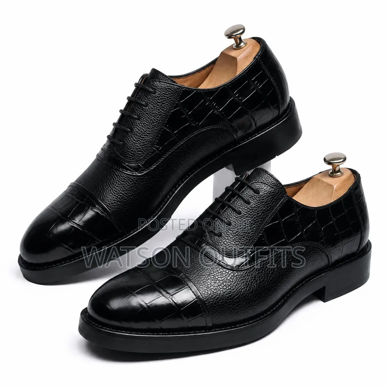 De'rossi Brand Men's Leather Shoes 2 Colours Materials Original
