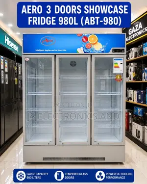 Aero Showcase Fridge 980 Liter Three Glass Door