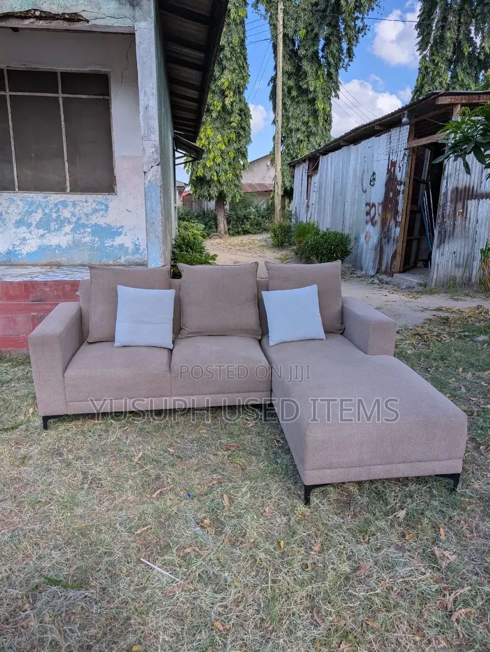 Sofa Set L Shape Spring Na Fiber