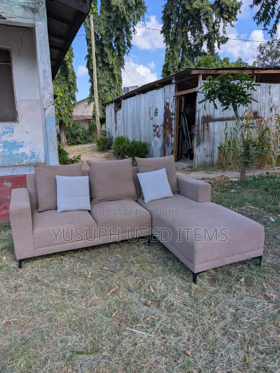 Sofa Set L Shape Spring Na Fiber