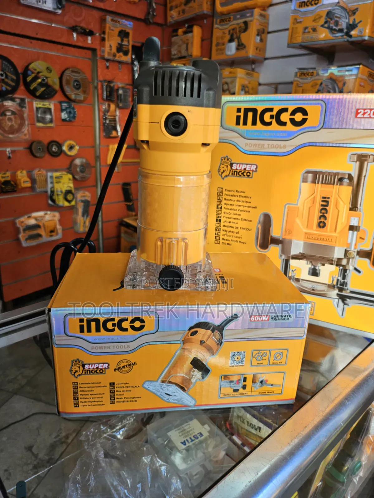 Ingco Laminate Trimmer 600w Router Ndogo