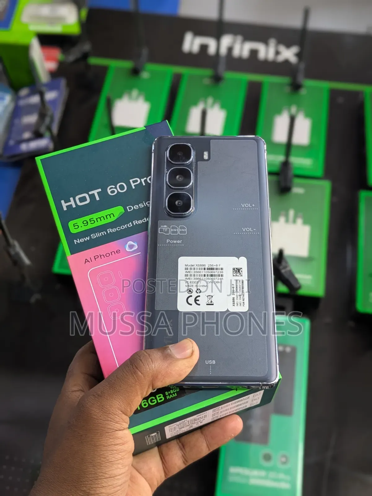 New Infinix Hot 60 Pro+ 256 GB Black