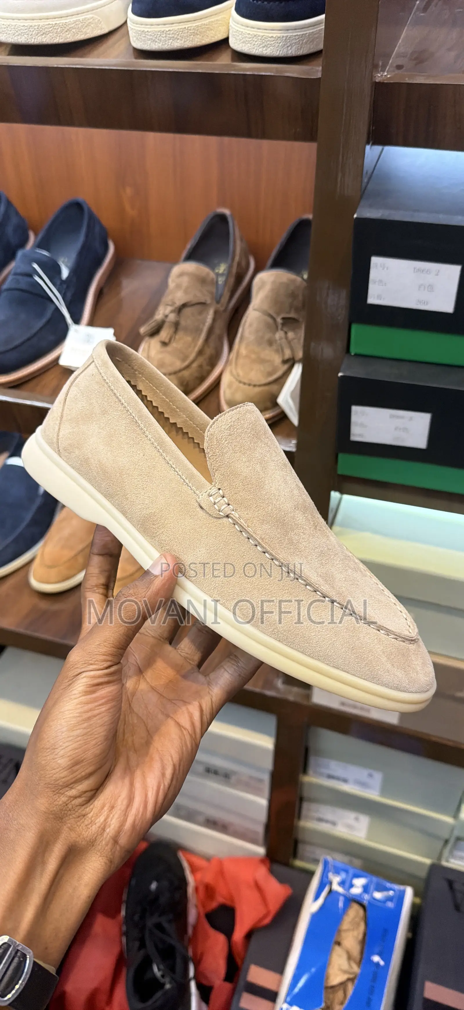 Beige Loro Piana Summer Walk Loafer for Men