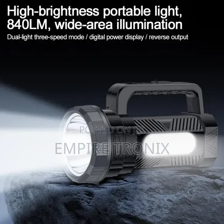 Yesido Tc12 840lm Rechargeable Led Flashlight Emergency Searchlight