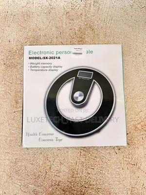 SX-2021A Digital Bathroom Body Scale (180kg, Round Glass, Backlit LCD)
