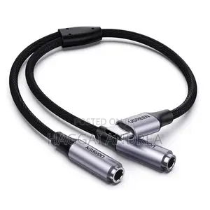 Ugreen Av144 Usb C Male to 2 * 3.5mm Female Audio Cable 25cm