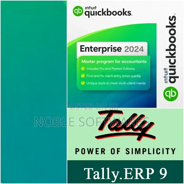 Tally.Erp 9 Gold + Intuit Quickbooks Enterprise 2024