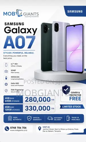 New Samsung Galaxy A07 128 GB Black