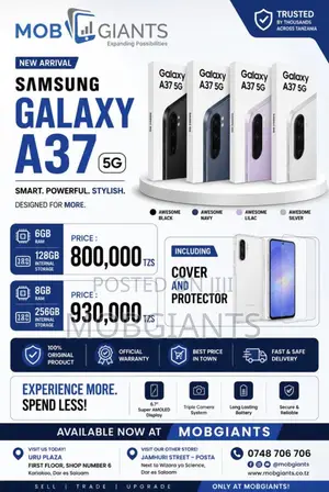 New Samsung Galaxy A37 128 GB Black