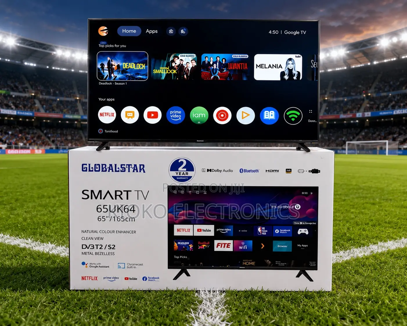 65”Globalstar Smart Google Tv