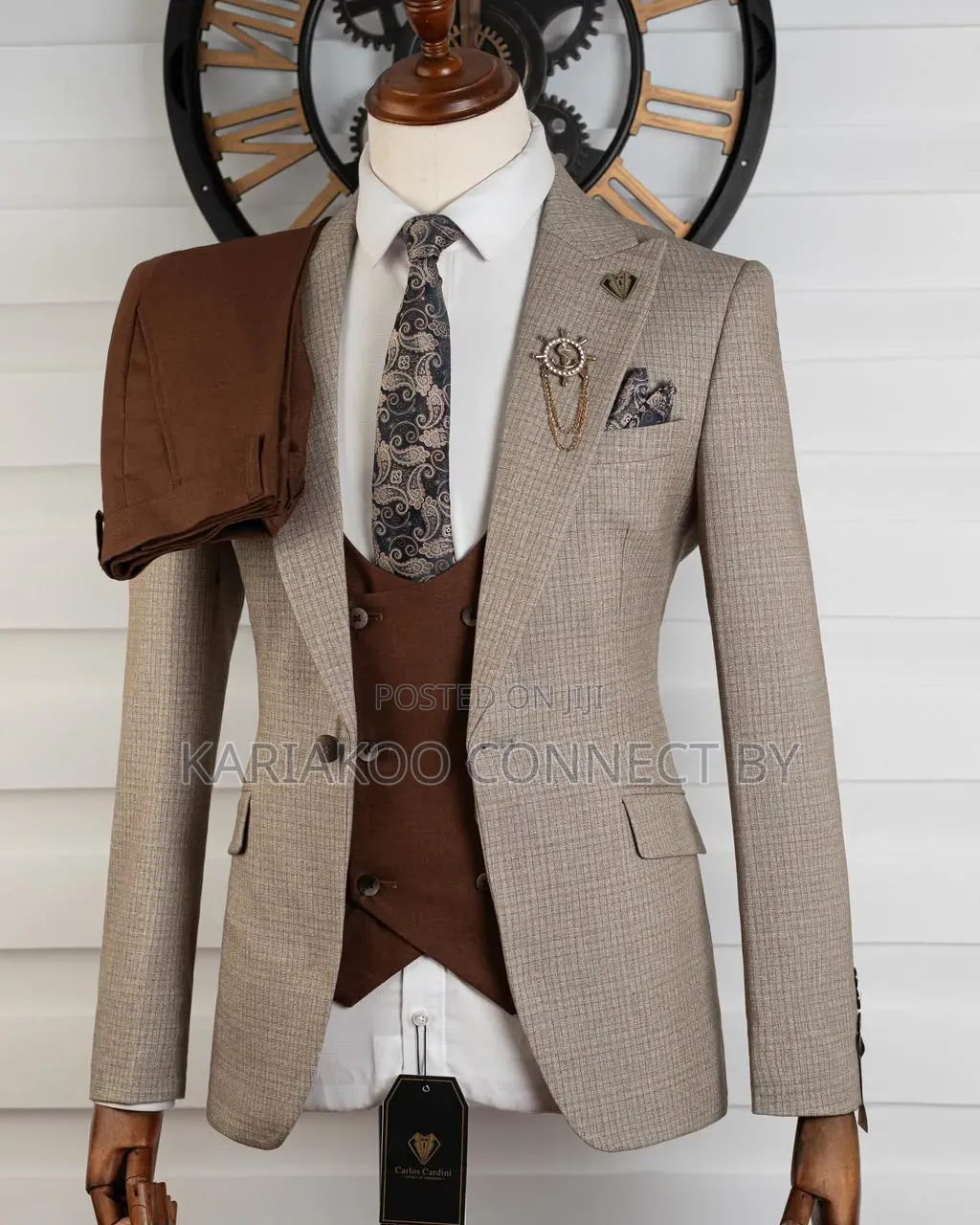 Carlos Cardini Premium 3-Piece Men's Suit
