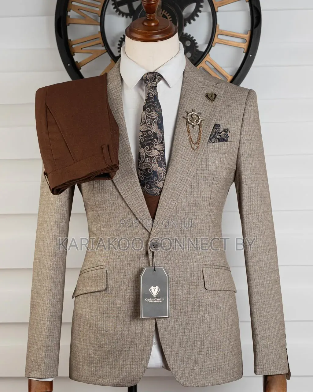 Carlos Cardini Premium 3-Piece Men's Suit