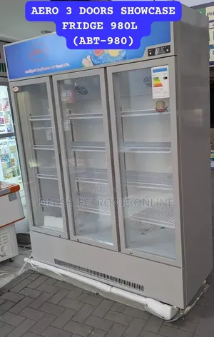 *Back in Stock ! * *Aero 3 Doors Showcase Fridge 980l (Abt-980) *