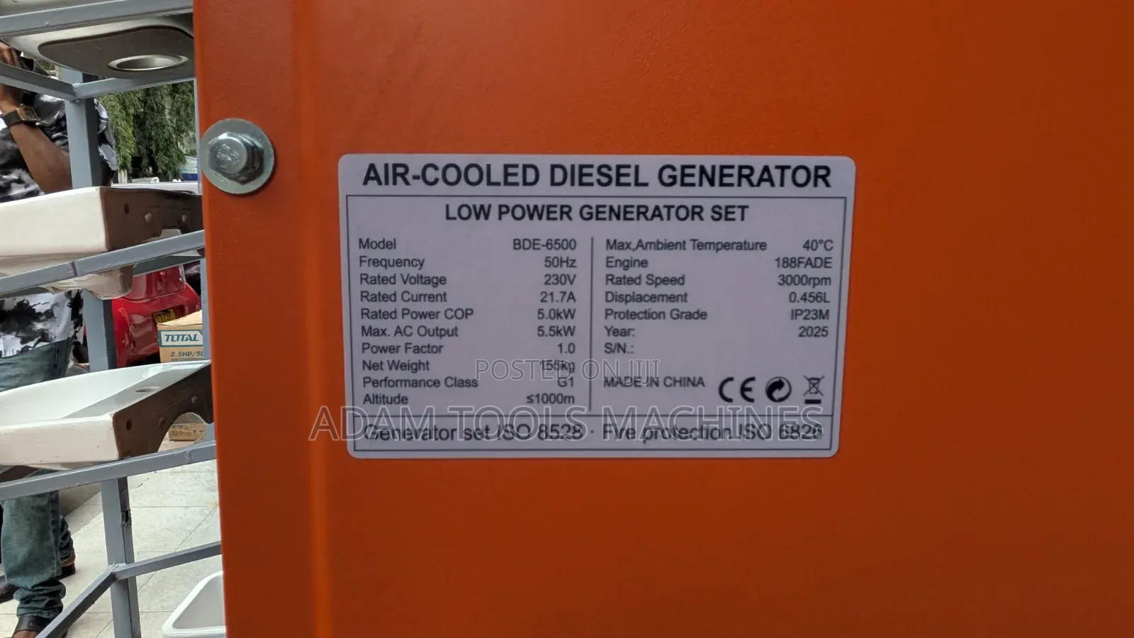 Boss Silent Diesel Generator Bde-6500