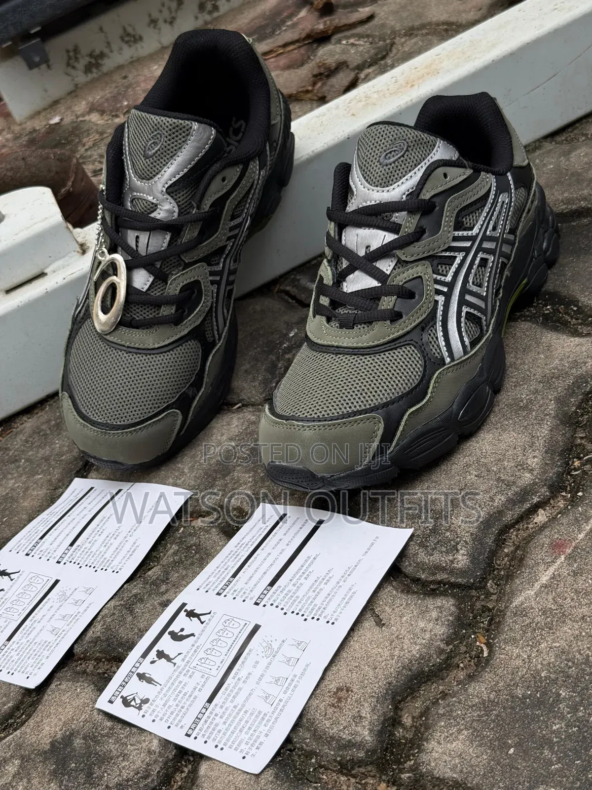 Three Colours Asics Brand Men's Leather Sneakers