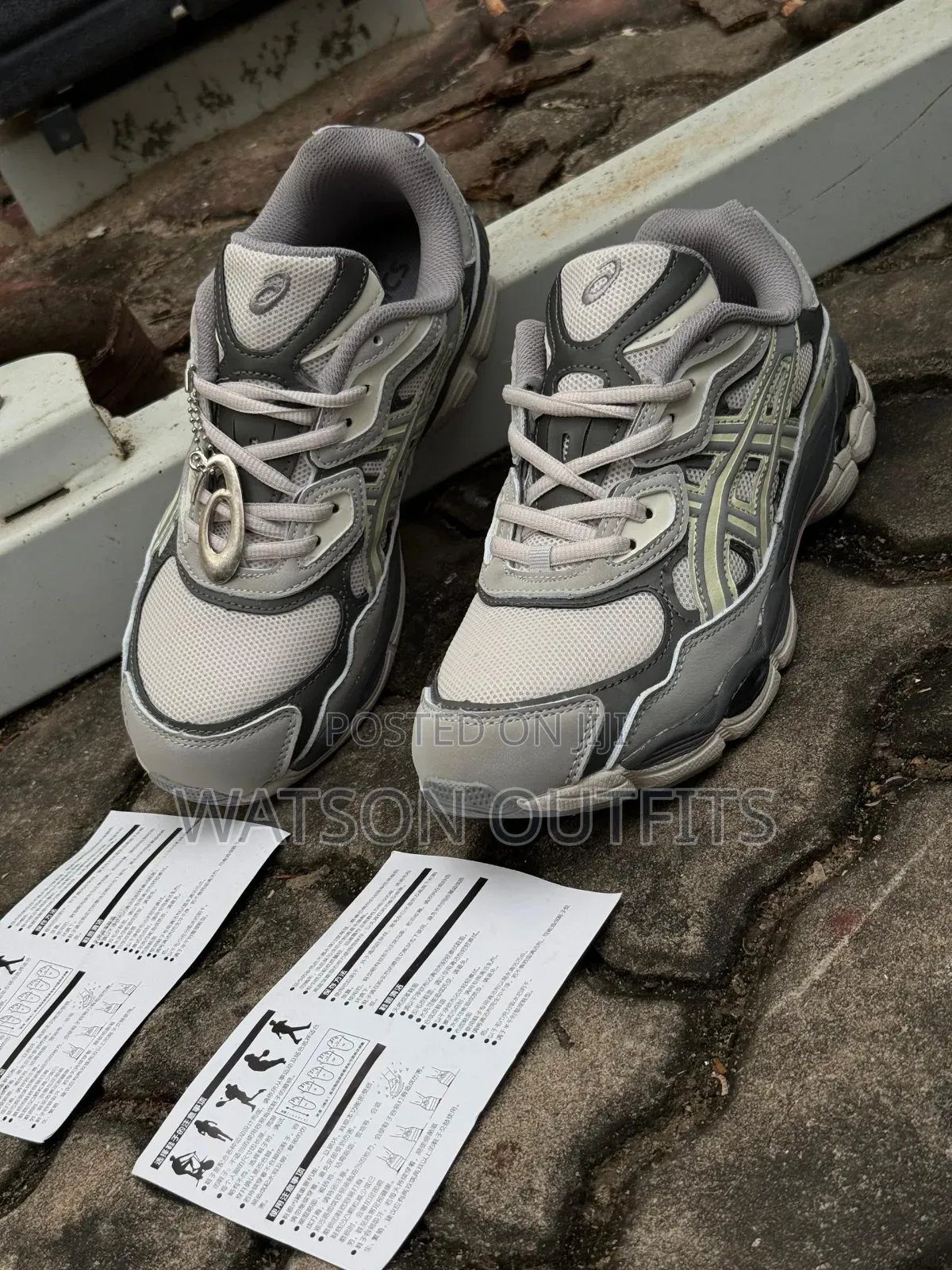 Three Colours Asics Brand Men's Leather Sneakers